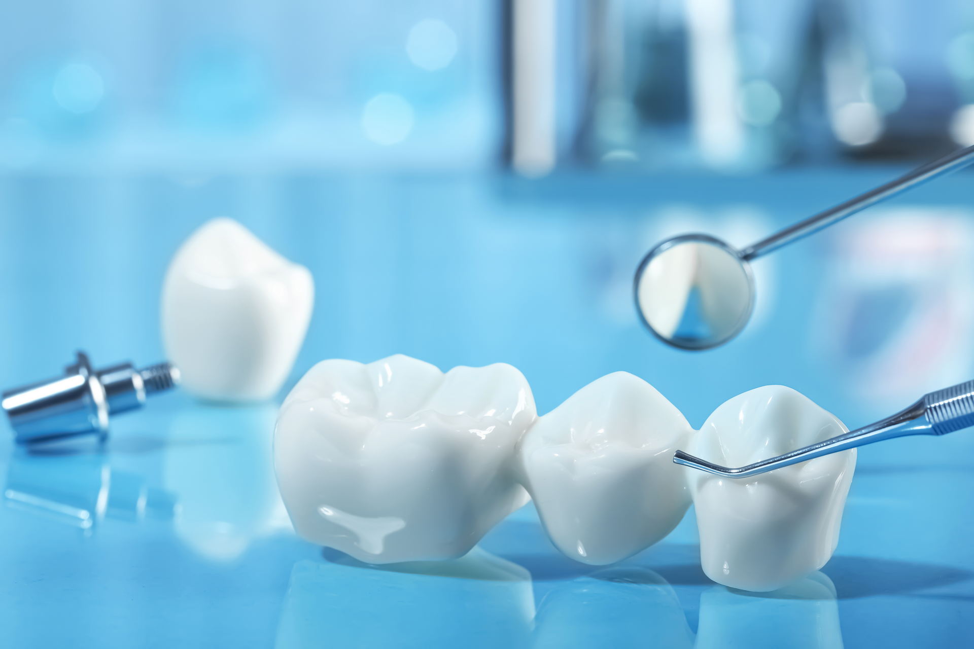 a dental tools and teeth